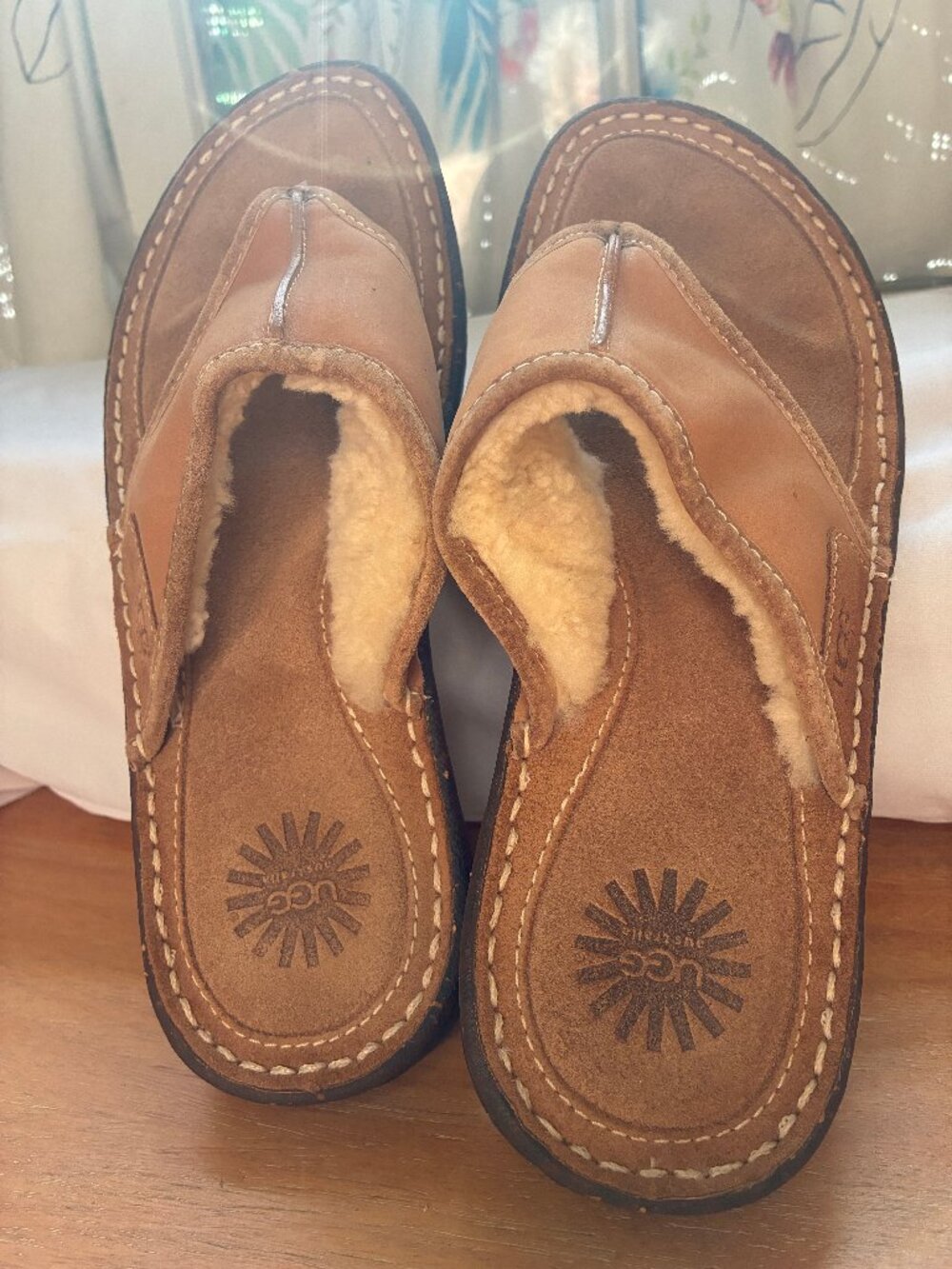 UGG Layback Tan Leather Sandals